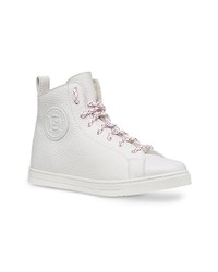 weiße hohe Sneakers aus Leder von Fendi