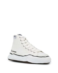 weiße hohe Sneakers aus Leder von Maison Mihara Yasuhiro