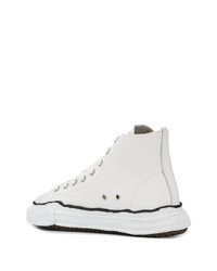 weiße hohe Sneakers aus Leder von Maison Mihara Yasuhiro