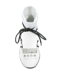 weiße hohe Sneakers aus Leder von Sergio Rossi