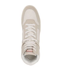 weiße hohe Sneakers aus Leder von Kurt Geiger London