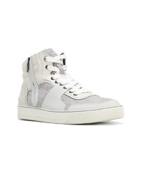 weiße hohe Sneakers aus Leder von Lanvin