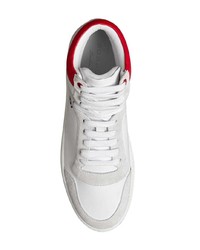 weiße hohe Sneakers aus Leder von Burberry