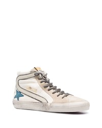 weiße hohe Sneakers aus Leder von Golden Goose