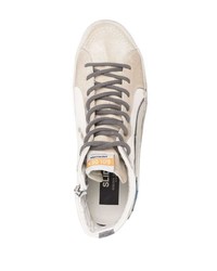 weiße hohe Sneakers aus Leder von Golden Goose