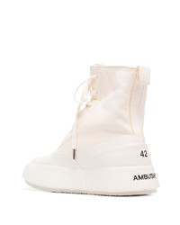 weiße hohe Sneakers aus Leder von Ambush