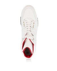 weiße hohe Sneakers aus Leder von Giuliano Galiano