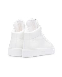 weiße hohe Sneakers aus Leder von Miu Miu