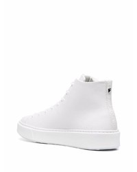 weiße hohe Sneakers aus Leder von Karl Lagerfeld