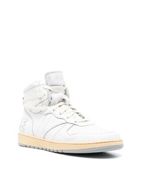 weiße hohe Sneakers aus Leder von Rhude