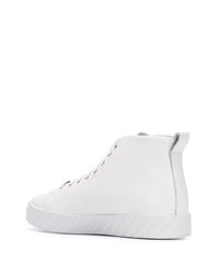 weiße hohe Sneakers aus Leder von Philipp Plein