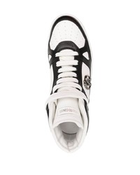 weiße hohe Sneakers aus Leder von Roberto Cavalli