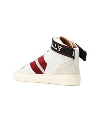 weiße hohe Sneakers aus Leder von Bally