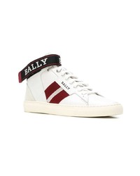 weiße hohe Sneakers aus Leder von Bally