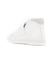 weiße hohe Sneakers aus Leder von Palm Angels