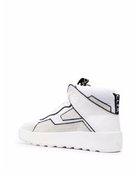 weiße hohe Sneakers aus Leder von Moncler