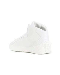 weiße hohe Sneakers aus Leder von Versace