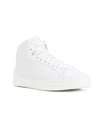 weiße hohe Sneakers aus Leder von Versace