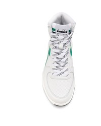 weiße hohe Sneakers aus Leder von Diadora