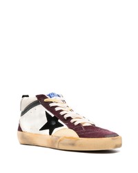 weiße hohe Sneakers aus Leder von Golden Goose