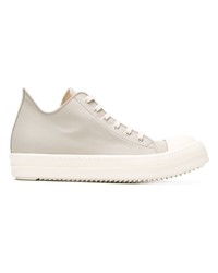 weiße hohe Sneakers aus Leder von Rick Owens DRKSHDW