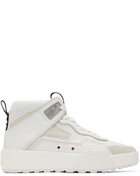 weiße hohe Sneakers aus Leder von Moncler