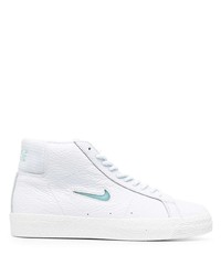 weiße hohe Sneakers aus Leder von Nike