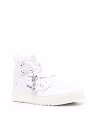 weiße hohe Sneakers aus Leder von Off-White