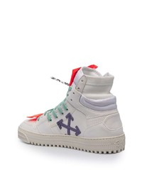 weiße hohe Sneakers aus Leder von Off-White