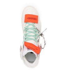 weiße hohe Sneakers aus Leder von Off-White