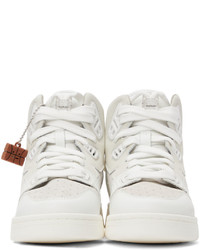 weiße hohe Sneakers aus Leder von Acne Studios