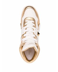 weiße hohe Sneakers aus Leder von Valentino Garavani