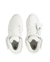 weiße hohe Sneakers aus Leder von Off-White