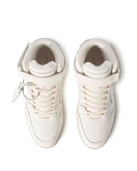 weiße hohe Sneakers aus Leder von Off-White