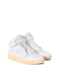 weiße hohe Sneakers aus Leder von Off-White