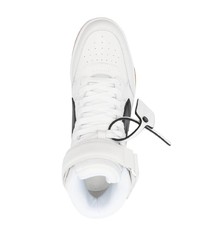 weiße hohe Sneakers aus Leder von Off-White