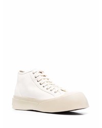 weiße hohe Sneakers aus Leder von Marni