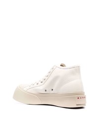 weiße hohe Sneakers aus Leder von Marni