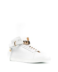 weiße hohe Sneakers aus Leder von Buscemi