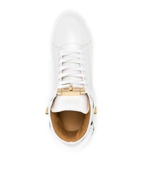 weiße hohe Sneakers aus Leder von Buscemi