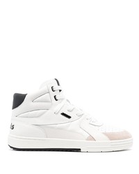 weiße hohe Sneakers aus Leder von Palm Angels