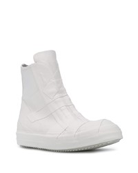 weiße hohe Sneakers aus Leder von Rick Owens