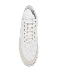 weiße hohe Sneakers aus Leder von Filling Pieces