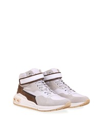 weiße hohe Sneakers aus Leder von Ferragamo