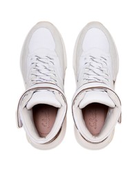 weiße hohe Sneakers aus Leder von Ferragamo