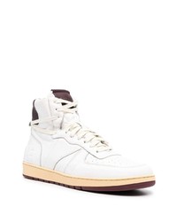 weiße hohe Sneakers aus Leder von Rhude