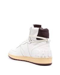 weiße hohe Sneakers aus Leder von Rhude