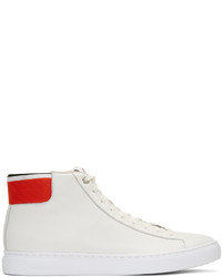 weiße hohe Sneakers aus Leder von Paul Smith