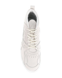weiße hohe Sneakers aus Leder von Filling Pieces