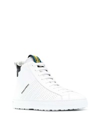 weiße hohe Sneakers aus Leder von DSQUARED2